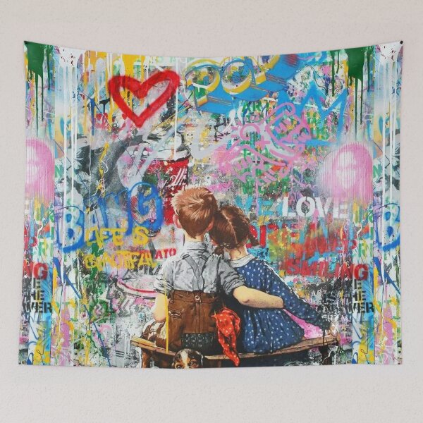 Item preview, Boy And Girl Urban Style Pop Art Collage designed and sold by Teecha.