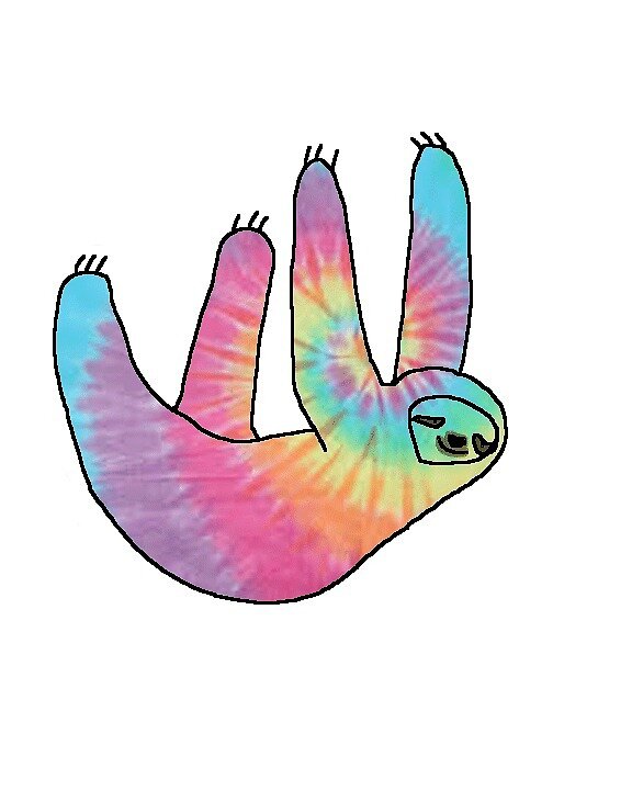 giant tie dye sloth