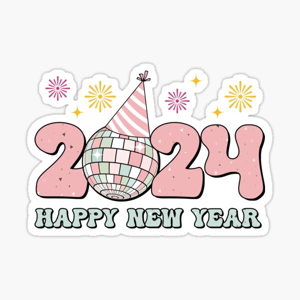 "2024. Happy New Year 2024" Sticker for Sale by The Cozy Mystery