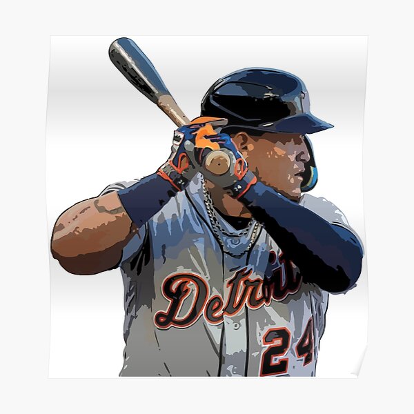 Miguel Cabrera Career Stats At Comerica Park Poster Canvas - Roostershirt