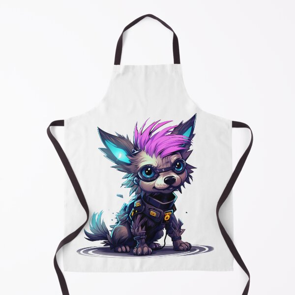 Item preview, Cyberpunk Small Dog in Neon Colors designed and sold by SchorlCraft.