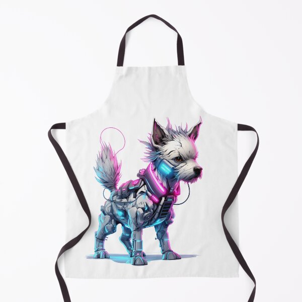 Item preview, Cyberpunk Small Dog in Neon Colors designed and sold by SchorlCraft.
