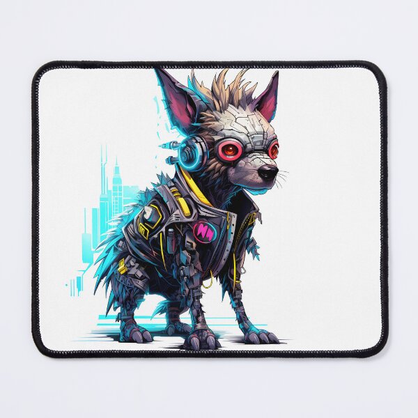 Item preview, Cyberpunk Small Dog in Neon Colors designed and sold by SchorlCraft.