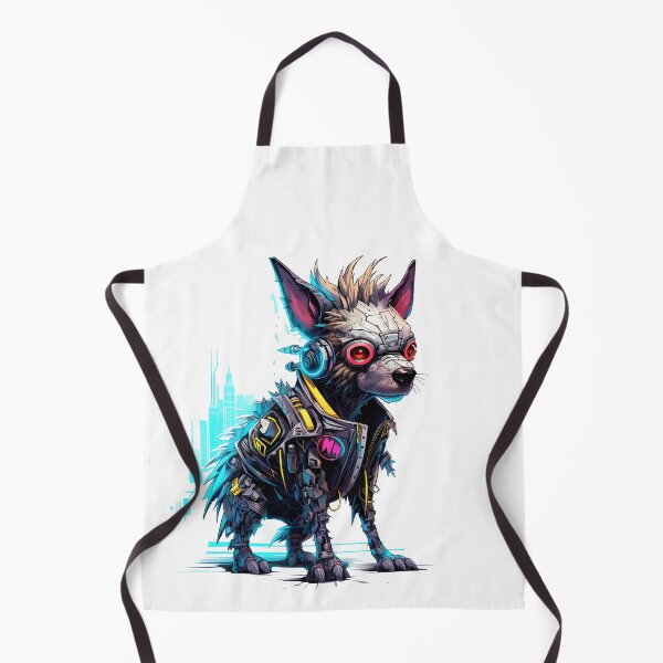 Item preview, Cyberpunk Small Dog in Neon Colors designed and sold by SchorlCraft.