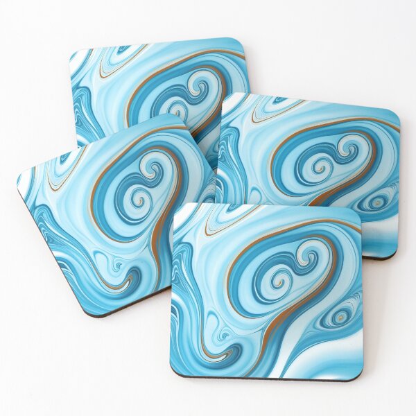 Item preview, 70's swirls in blue designed and sold by aosuvia.