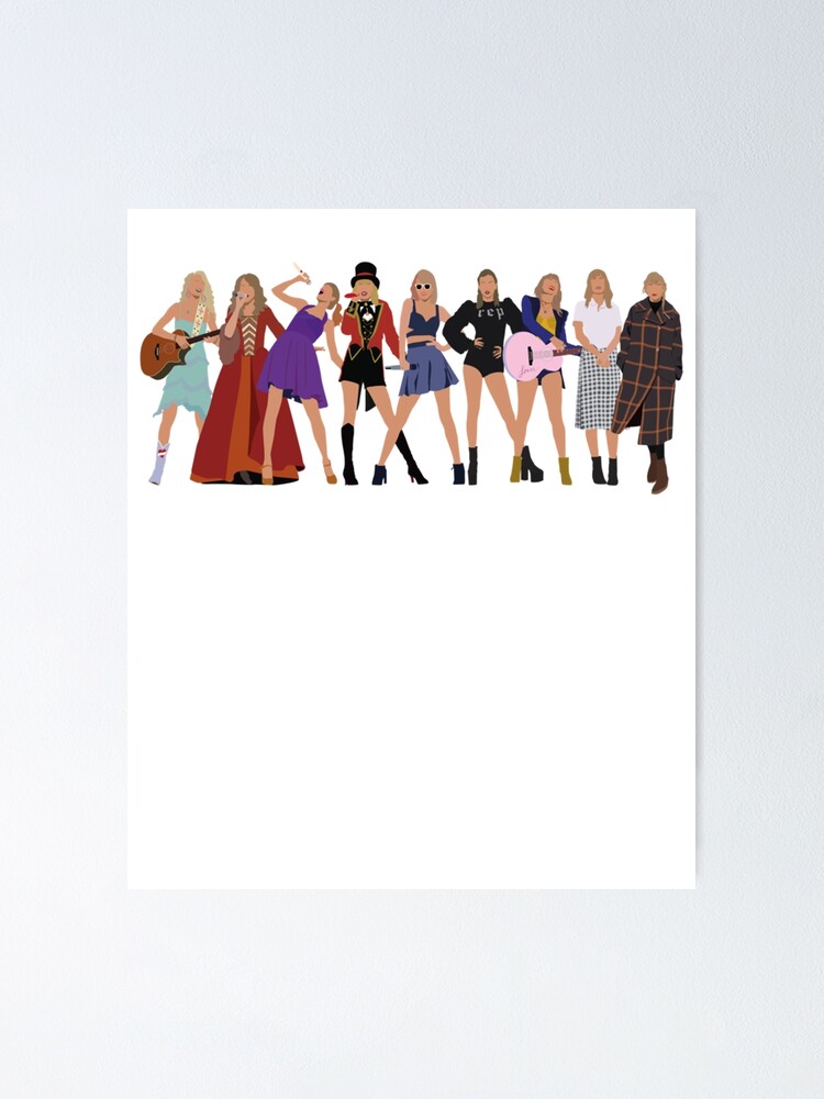 Taylor Swift Eras Lineup Poster for Sale by pebbles323