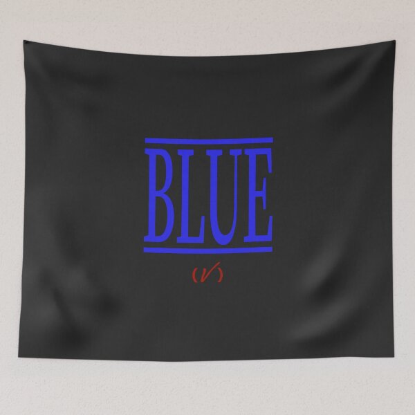 Item preview, BTS V Blue, BTS Taehyung Blue, Layover, Yeontan, love me again,/ black background designed and sold by SoloAutenica.