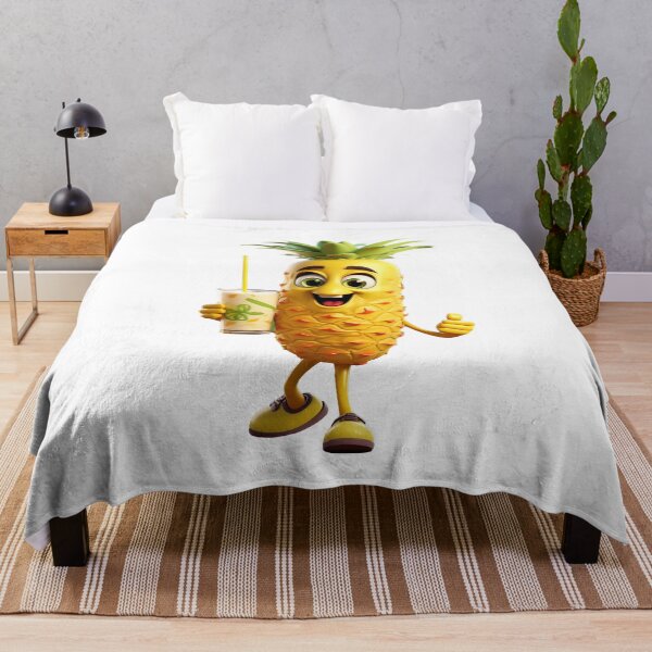 Item preview, Fruit smoothie – Mascotte who’s shaking a smoothie, 3D pineapple cartoon designed and sold by JansenGS.