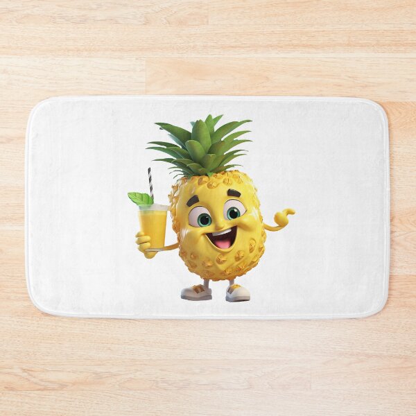 Item preview, Fruit smoothie – Mascotte who’s shaking a smoothie, 3D pineapple cartoon designed and sold by JansenGS.