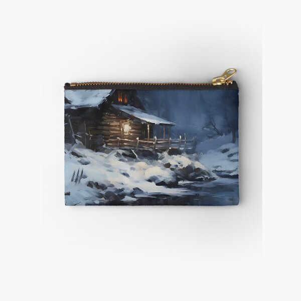 Item preview, cozy winter nights - cabin by the lake - 2 designed and sold by UmagineArts.