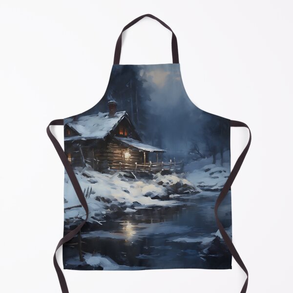 Item preview, cozy winter nights - cabin by the lake - 2 designed and sold by UmagineArts.