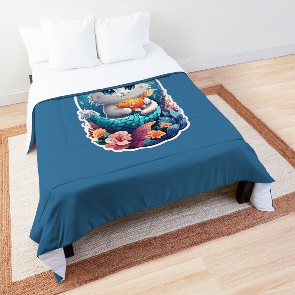 Mermaid cat outlet comforter