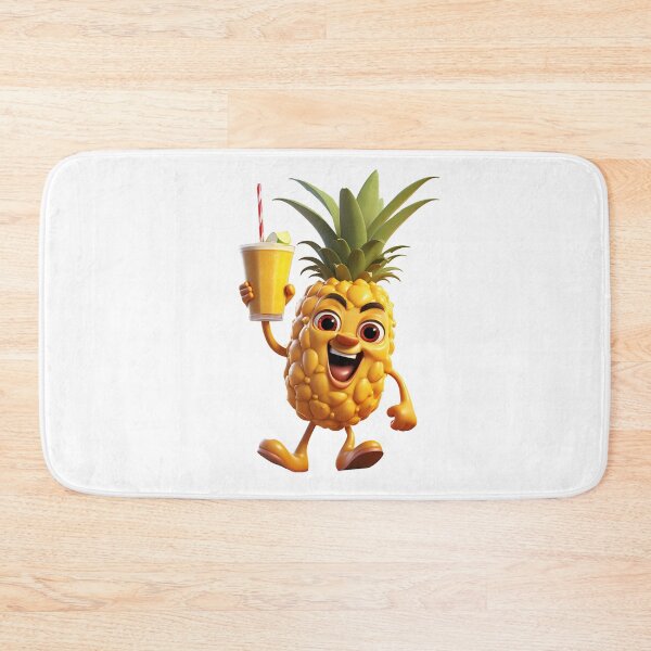 Item preview, Fruit smoothie – Mascotte who’s shaking a smoothie, 3D pineaple cartoon designed and sold by JansenGS.