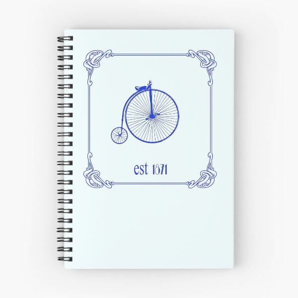 Item preview, Art Nouveau Penny Farthing Slim Blue designed and sold by kernowerno.