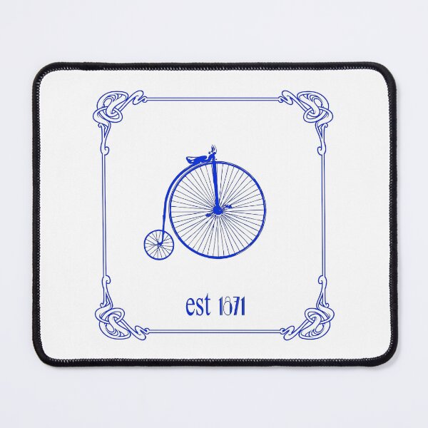 Item preview, Art Nouveau Penny Farthing Slim Blue designed and sold by kernowerno.