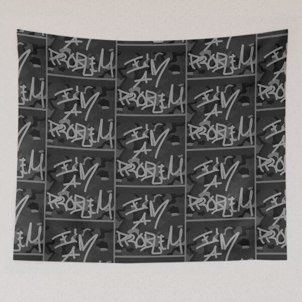 Item preview, BLACK AND GRAY CAMO designed and sold by IMAPROBLEM BRAND CLOTHING BY INFLUENCE GETEM.