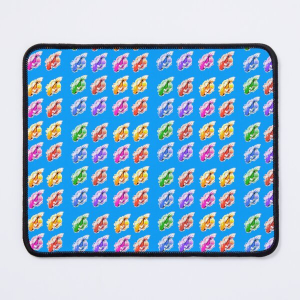 Item preview, Rainbow Koi Fish Mega Sticker Pack Sticker and Shirt Design With Blue Background by Zeesdesign on Redbubble designed and sold by ZEESDESIGN.