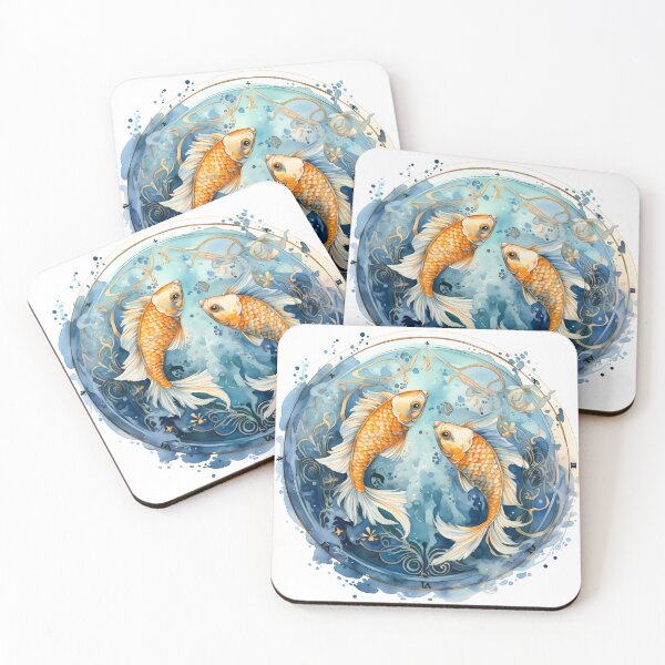 Item preview, Zodiac Sign : Pisces, Watercolor, Astrology designed and sold by alambic-designs.