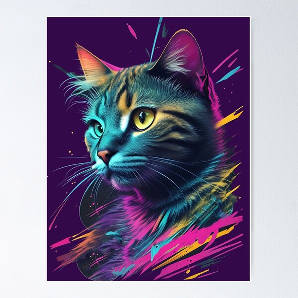 Item preview, Scribbled Creation of  Cat  - Galactic Neon designed and sold by ngness.