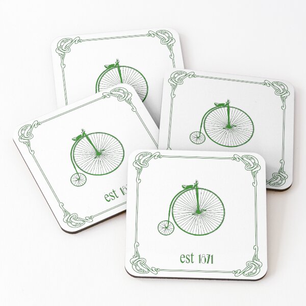 Item preview, Art Nouveau Penny Farthing Slim Racing Green designed and sold by kernowerno.