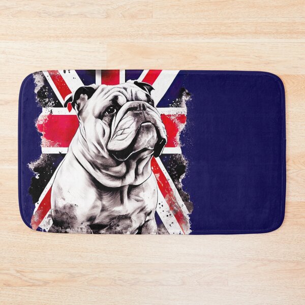 Item preview, British Bulldog in front of a Union Jack flag designed and sold by LorrieBee.