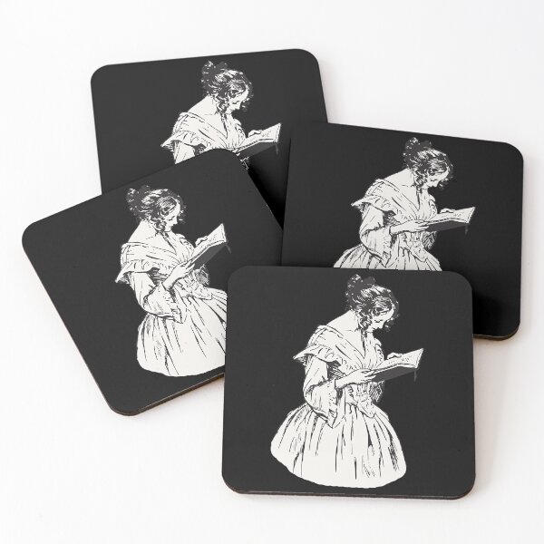 Item preview, Dark academia women reading designed and sold by LyndseyLanham.