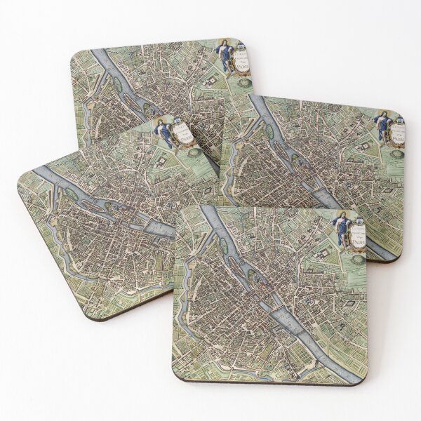 Item preview, Historical map of Paris, 1657 - VIntage designed and sold by alambic-designs.