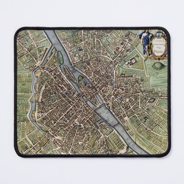 Item preview, Historical map of Paris, 1657 - VIntage designed and sold by alambic-designs.