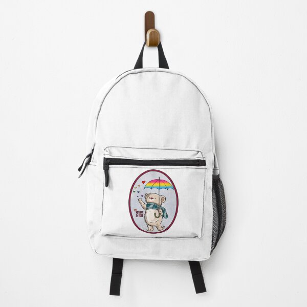 Item preview, Winter Bear With Umbrella In Pansexual Flag Colors designed and sold by Savchuk-Vova.