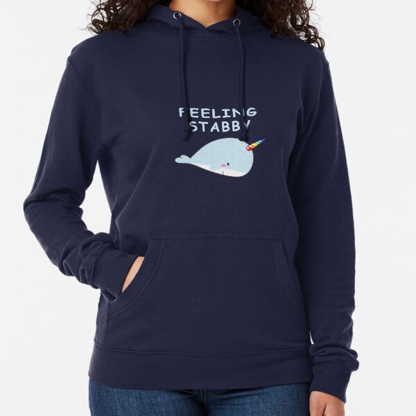 narwhal hoodie with horn