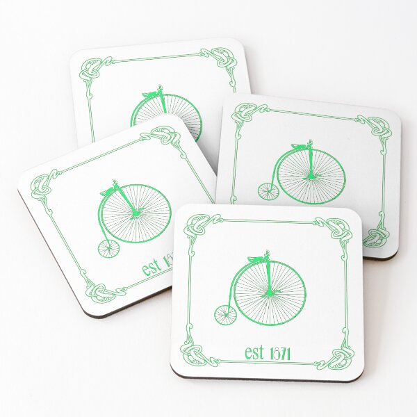 Item preview, Art Nouveau Penny Farthing Slim Green designed and sold by kernowerno.