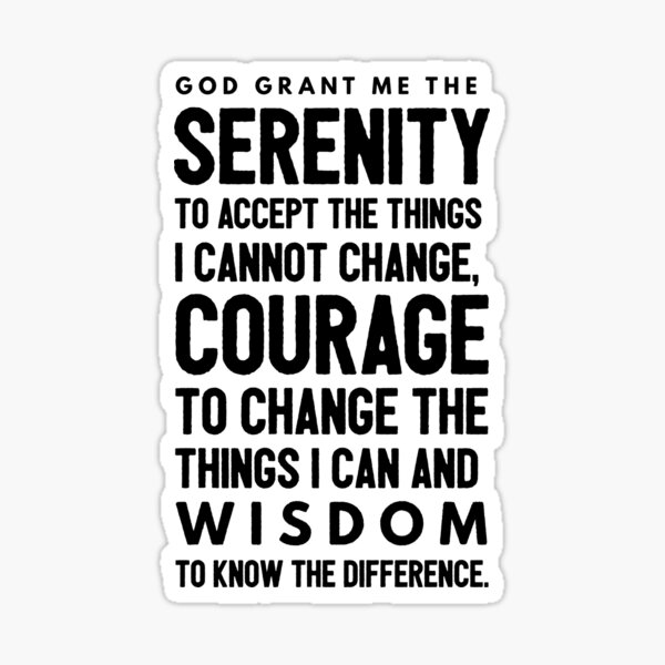 Serenity Prayer sticker – CLOVE + FIG