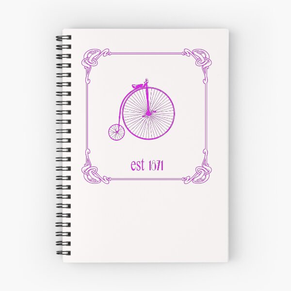 Item preview, Art Nouveau Penny Farthing Slim Pink designed and sold by kernowerno.