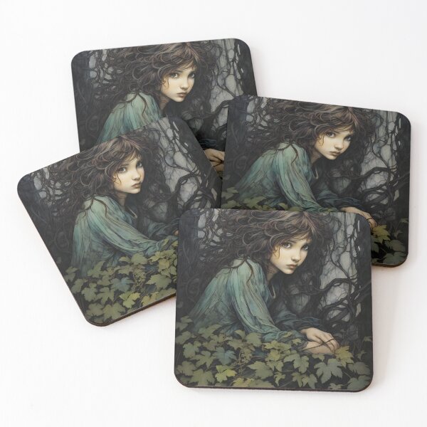 Item preview, Mysterious Vintage Dryad Girl 1 designed and sold by Art by Lilia.