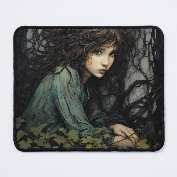Item preview, Mysterious Vintage Dryad Girl 1 designed and sold by Art by Lilia.