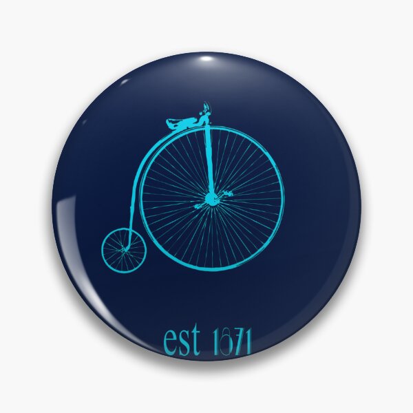 Item preview, Art Nouveau Penny Farthing Slim Light Blue designed and sold by kernowerno.