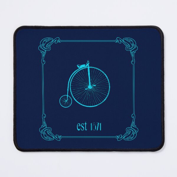 Item preview, Art Nouveau Penny Farthing Slim Light Blue designed and sold by kernowerno.