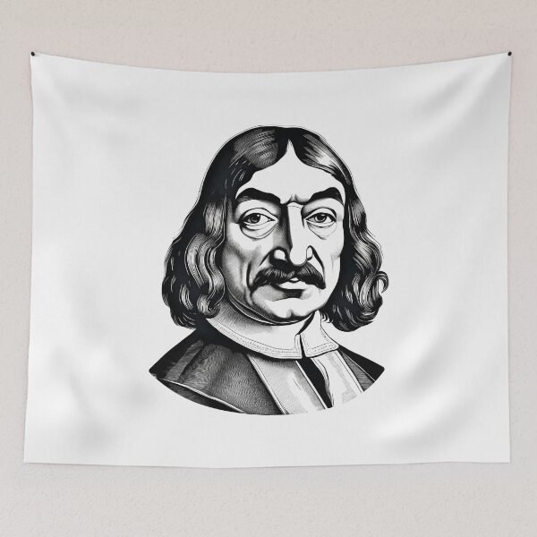 Item preview, Portrait of Rene Descartes designed and sold by NTGUILTY.