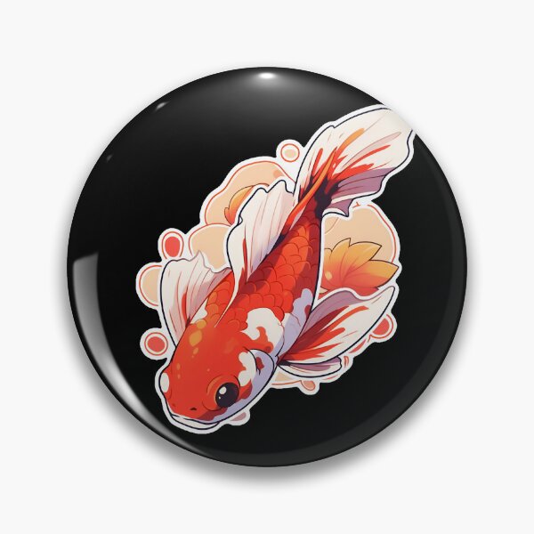 Item preview, Red and White Koi Fish Sticker and Shirt Design by Zeesdesign on Redbubble designed and sold by ZEESDESIGN.