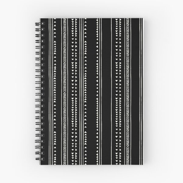 Item preview, Boho Shapes Texture Line and Triangle pattern Black and Ivory designed and sold by BONBcreative.