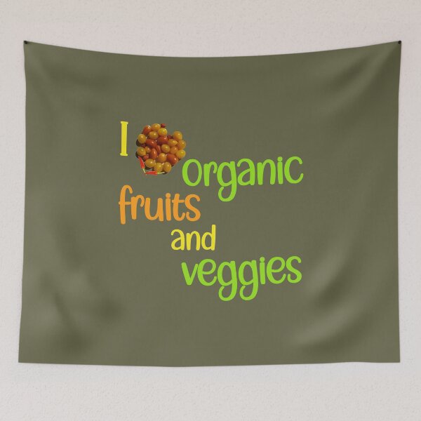 Item preview, I love organic fruits and veggies designed and sold by mariya-ivanova.