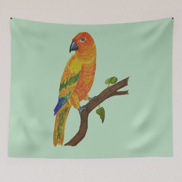 Artikelvorschau, Sun Conure - Marker-Malerei entworfen und verkauft von Michael Keeter.