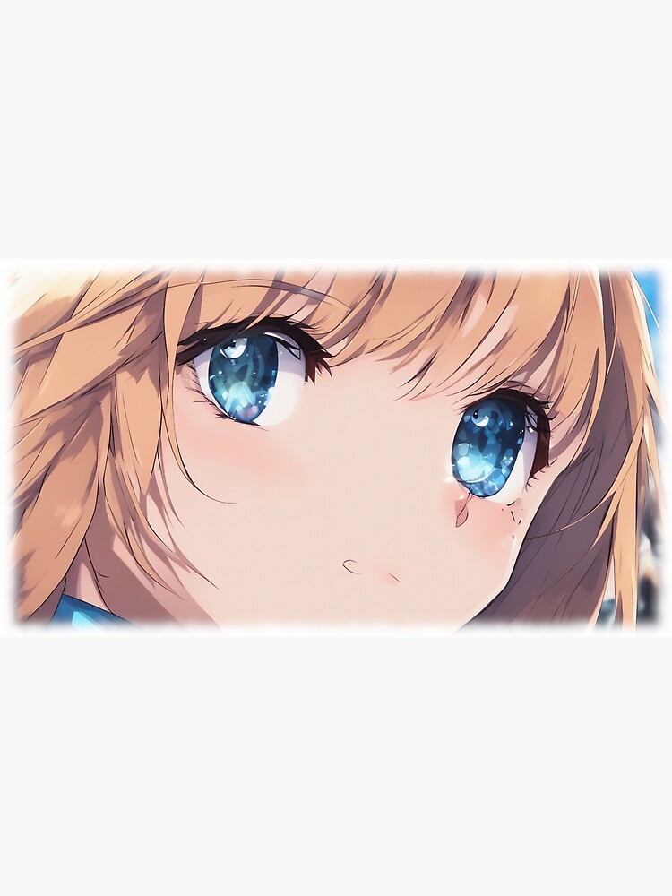 Simple anime eyes blue' Sticker