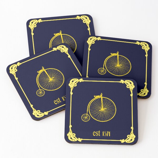 Item preview, Art Nouveau Penny Farthing Slim Yellow designed and sold by kernowerno.