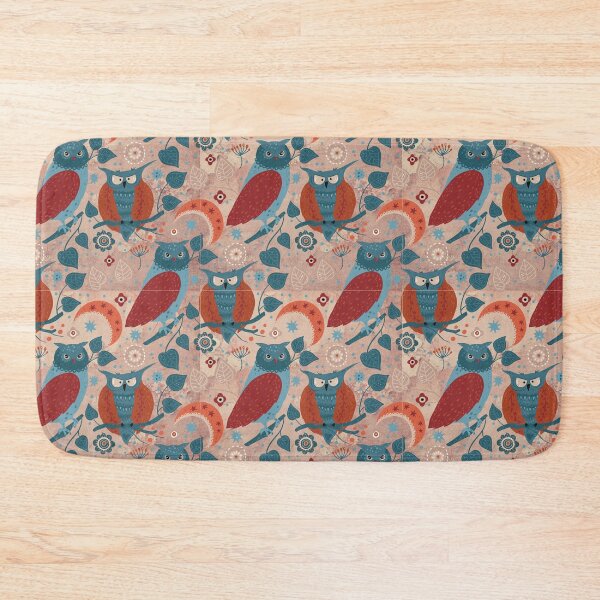 Item preview, Quirky Owl themed print, with dusty pink background designed and sold by The Quaint and Quirky.