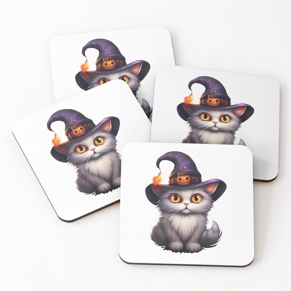 Item preview, Cute Halloween Witch Cat designed and sold by Vansky-Art.