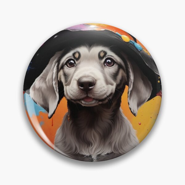 Item preview, Weimaraner Puppy With A Halloween Hat designed and sold by Wolfheartart.
