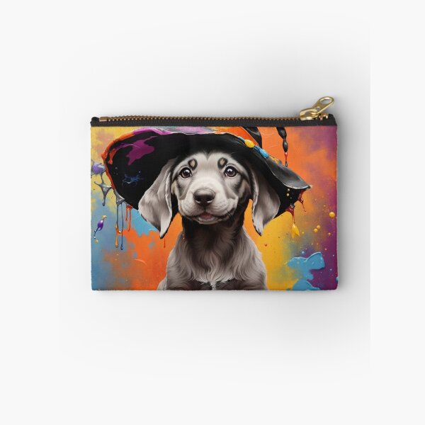Item preview, Weimaraner Puppy With A Halloween Hat designed and sold by Wolfheartart.