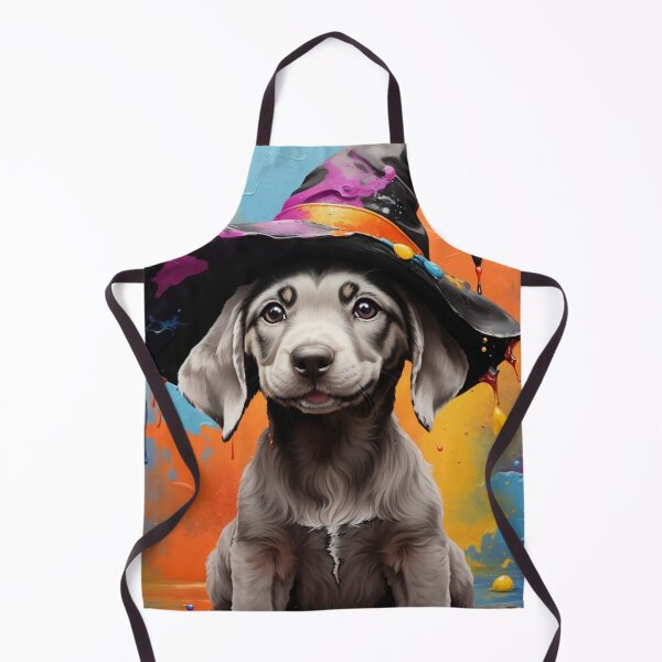 Item preview, Weimaraner Puppy With A Halloween Hat designed and sold by Wolfheartart.