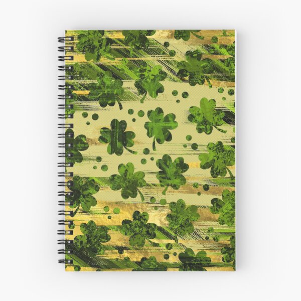 Item preview, Irish Shamrock -Clover Abstract Gold and Green pattern designed and sold by k9printart.